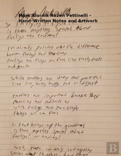 Bertrand.pt - Mark Xiornik Rozen Pettinelli - Hand-Written Notes And Artwork