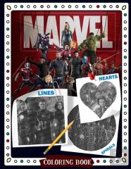 Marvel Lines Spirals Heart Coloring Book