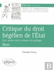 Marx, Critique Du Droit Hégélien De L'Etat