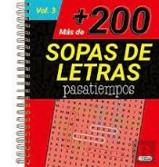 Mas De 200 Sopas De Letras Pasatiempos Vol 3 Rojo
