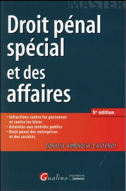 Bertrand.pt - Master - Droit Penal Special Et Des Affaires, 5eme Ed.
