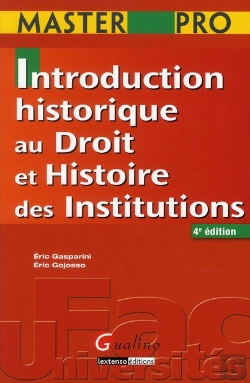 Bertrand.pt - Master Pro- Introduction Historique Au Droit Et Aux Institutions,4eme Edition
