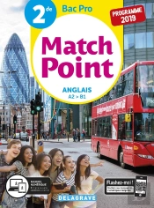 Match Point : Anglais ; 2de Bac Pro ; A2>B1 ; Pochette Élève (Édition 2019)