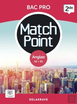 Bertrand.pt - Match Point : Match Point - Anglais 2de Bac Pro (2023) - Pochette Élève