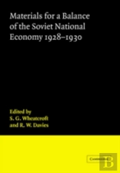 Materials For A Balance Of The Soviet National Economy, 1928â€“1930
