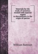Materials For The Study Of Variation