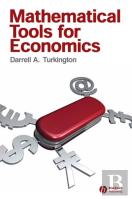 Mathematical Tools For Economics