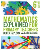 Mathematics Explained For Primary Teachers