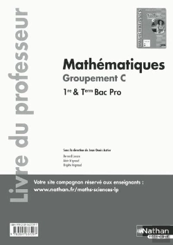 Bertrand.pt - Mathematiques 1ere Et Terminale Bac Pro Groupement C Professeur 2015