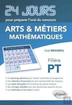 Bertrand.pt - Mathématiques 24 Jours Pour Préparer L'Oral Du Concours  Arts Et Métiers (Ensam) - Filière Pt