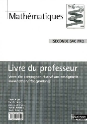 Mathématiques ; 2nde Bac Pro ; Livre Du Professeur