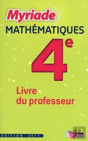 Mathematiques ; 4eme ; Livre Du Professeur (Edition 2011)