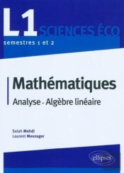 Mathématiques ; Analyse Et Algèbre Linéaire ; 1ère Année De Licence Sciences Economiques