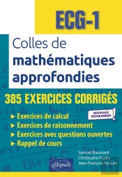 Mathématiques Approfondies : Ecg-1 ; Nouveaux Programmes