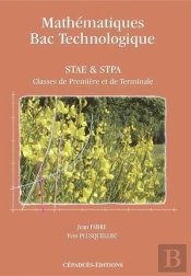 Mathematiques Bac Technologique Stae Et Stpa ; 1e Et Terminale