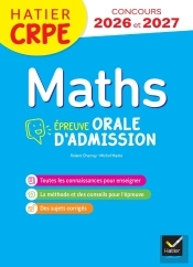 Mathématiques ; Crpe ; Épreuve Orale De Leçon, Admission (Édition 2026/2027)