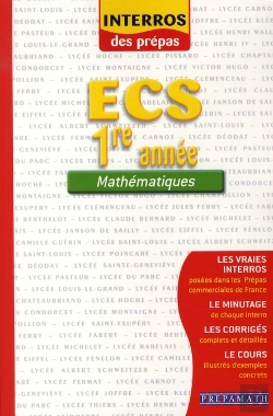 Bertrand.pt - Mathématiques Ecs ; 1ère Année ; Interros Des Prépas (Édition 2008)