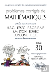 Mathématiques Hec 2008-2009 - Tome 30 (Option Économique)