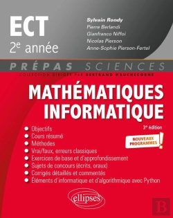Bertrand.pt - Mathématiques - Informatique : Prépas Ect 2e Année ; Programme 2022