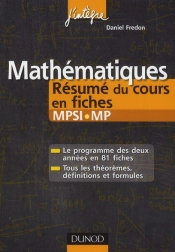 Mathématiques ; Mpsi, Mp ; Résumé Du Cours En Fiches (2e Édition)