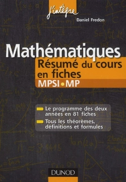Bertrand.pt - Mathématiques ; Mpsi, Mp ; Résumé Du Cours En Fiches (2e Édition)