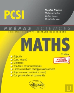 Bertrand.pt - Mathématiques Pcsi - Nouveaux Programmes - 5e Édition