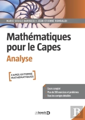 Mathématiques Pour Le Capes, Analyse
