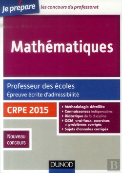 Bertrand.pt - Mathématiques ; Professeur Des Écoles ; Épreuve Écrite D'Admissibilite ; Crpe 2015
