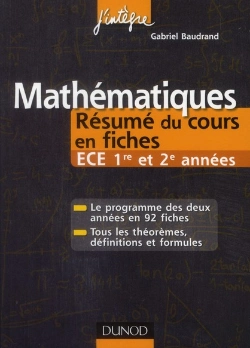 Bertrand.pt - Mathematiques Resumes Du Cours En Fiches Ece 1re Et 2e Annees