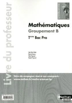 Bertrand.pt - Mathematiques Terminale Bac Pro (Manuel) - Groupement B Livre Professeur 2011