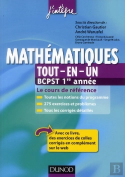 Bertrand.pt - Mathématiques Tout-En-Un ; 1ère Année Bcpst ; Cours Et Exercices Corrigés