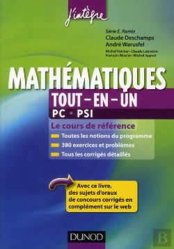 Bertrand.pt - Mathématiques Tout-En-Un ; 2ème Année Pc-Psi ; Cours Et Exercices Corrigés