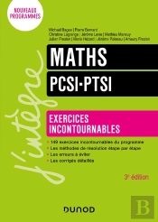 Maths ; Pcsi-Ptsi ; Exercices Incontournables (3e Édition)
