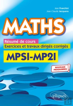 Bertrand.pt - Maths, Résumé De Cours, Exercices Et Travaux Dirigés Corrigés - Mpsi Et Mp2i - Nouveaux Programmes