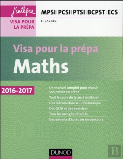 Bertrand.pt - Maths ; Visa Pour La Prépa ; Mpsi-Pcsi-Ptsi-Bcpst-Ecs (4e Édition)