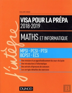 Bertrand.pt - Maths Visa Pour La Prépa ; Mpsi-Pcsi-Ptsi-Bcpst-Ecs (Édition 2018/2019)