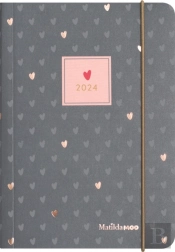 Matilda Moo Grey Page-A-Day A6 Flex Diary 2024