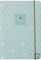 Matilda Moo Peppermint Page-A-Day A6 Flex Diary 2024