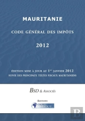 Mauritanie, Code Des Impots 2012