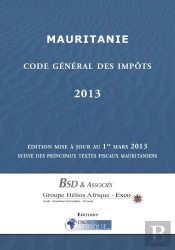 Mauritanie, Code General Des Impots 2013