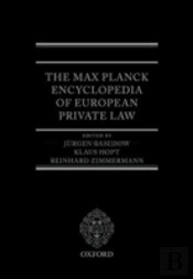 Max Planck Encyclopedia Of European Private Law