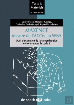 Bertrand.pt - Maxence, Mesure De L'Accès Au Sens ; Outil D'Évaluation De La Compréhension En Lecture Pour Le Cycle 3