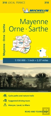 Mayenne, Orne, Sarthe France Local Map 310