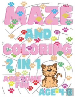 Bertrand.pt - Maze And Coloring 2in1 Awesome Fun Age 4-8