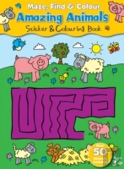 Maze Find And Colour Book - Amazing Animals