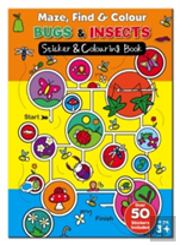 Maze Find And Colour Book - Bugs & Insects
