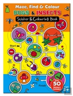 Bertrand.pt - Maze Find And Colour Book - Bugs & Insects