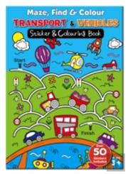 Maze Find And Colour Book - Transport & Vehicles