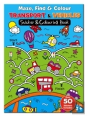 Maze Find And Colour Book - Transport & Vehicles
