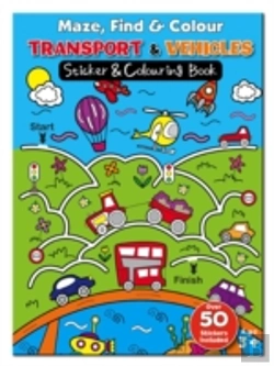 Bertrand.pt - Maze Find And Colour Book - Transport & Vehicles